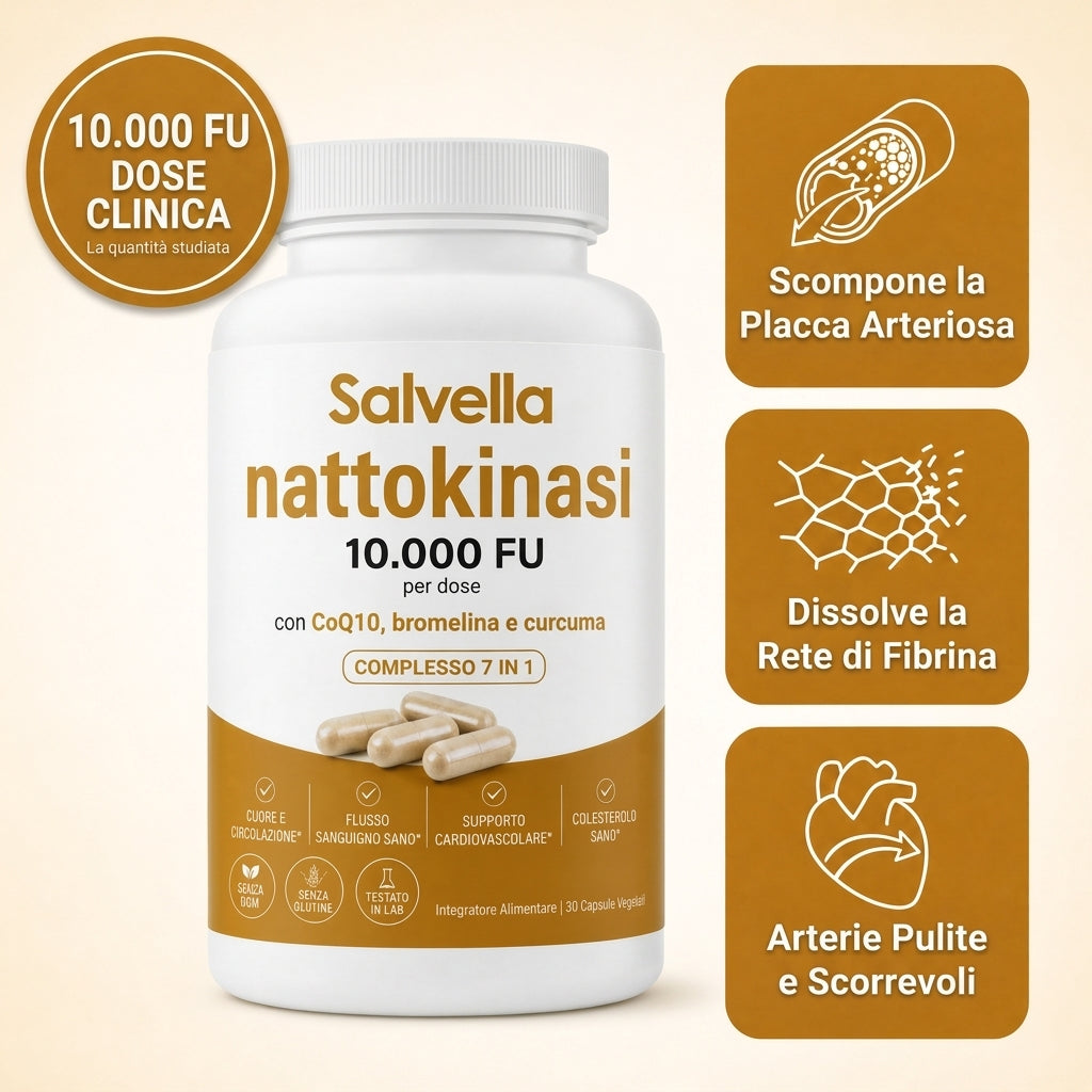 Nattokinasi Massima Potenza 10.000 FU | Supporto alla Circolazione
