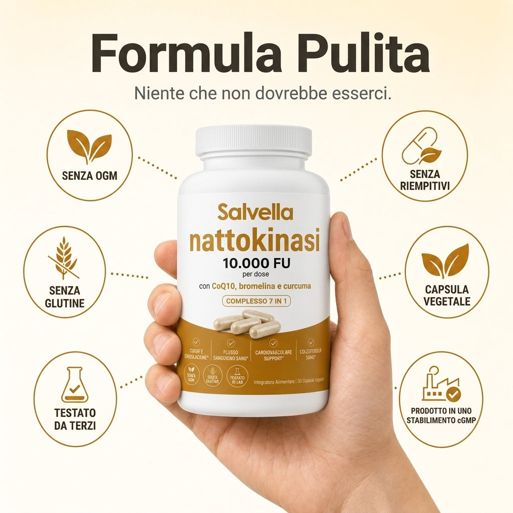 Nattokinasi Massima Potenza 10.000 FU | Supporto alla Circolazione